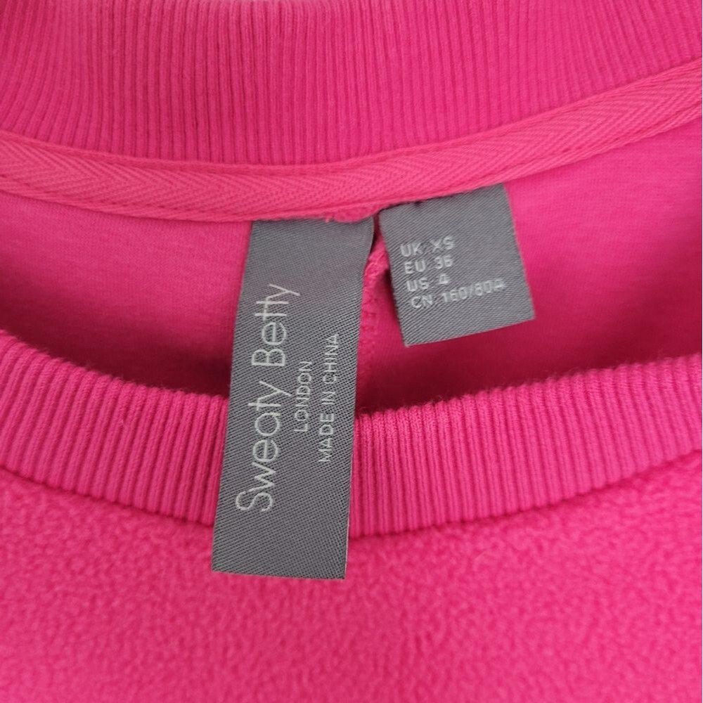 Sweaty Betty Fleece Women's Pink Pullover Sweater Size 4 Athleisure Activewear - Picture 2 of 3